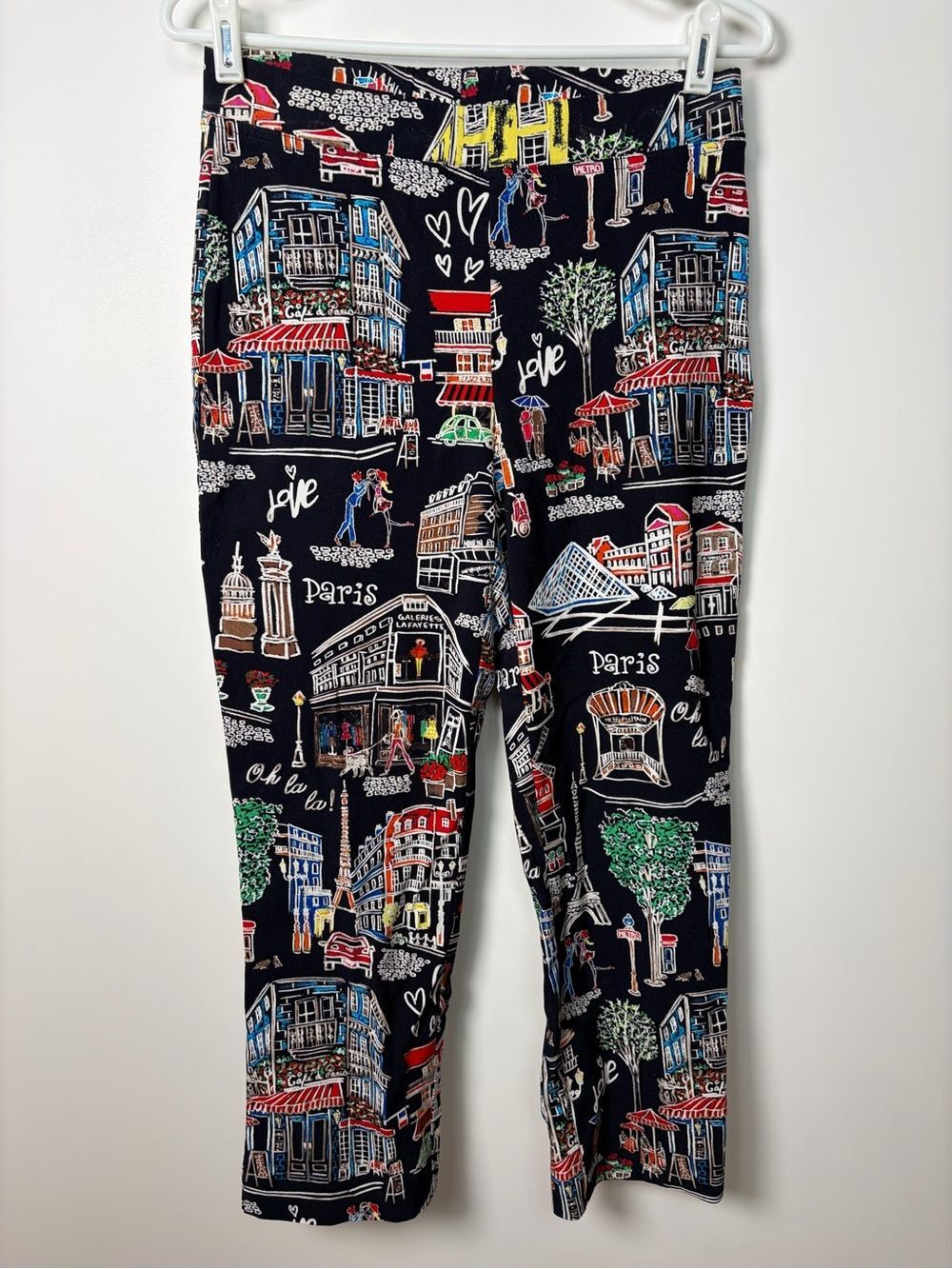JOSEPH RIBKOFF scenery print millennium pull-on capris in midnight blue/multi 6